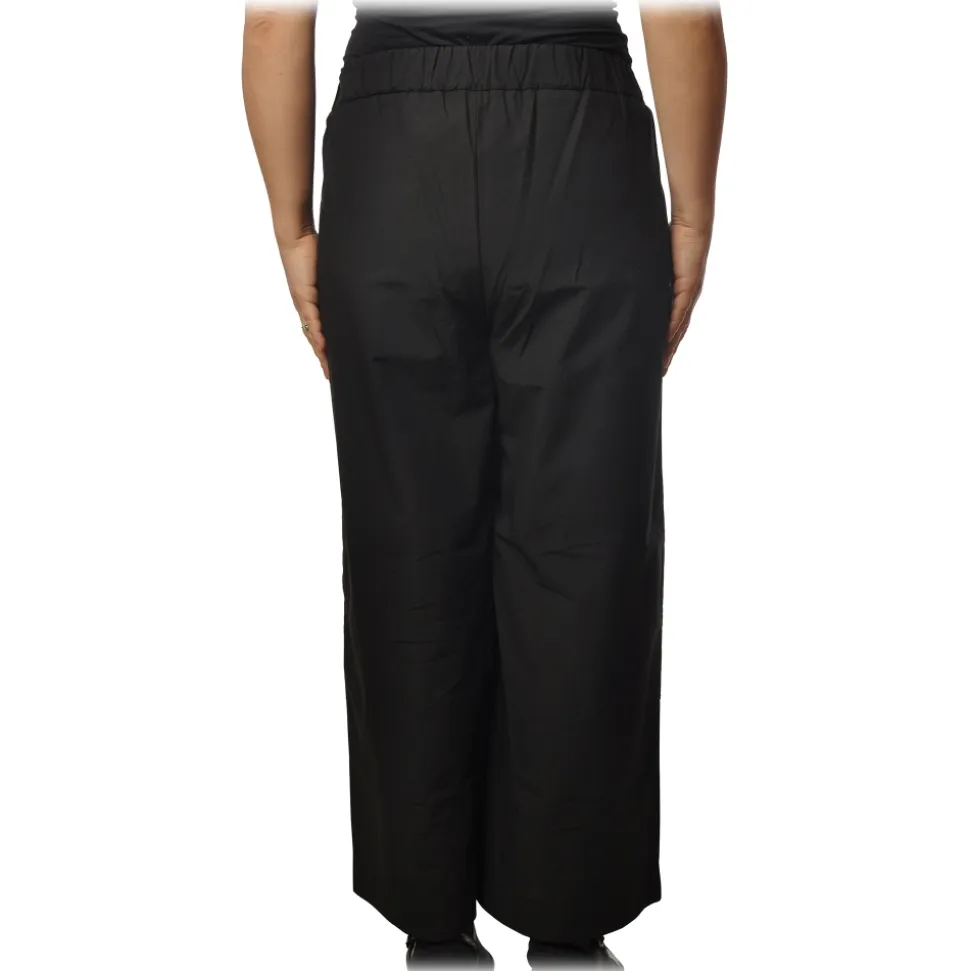 Ottod'Ame - Trousers with Elastic Waist - Black - Trousers - Luxury Exclusive Collection - Avvenice
