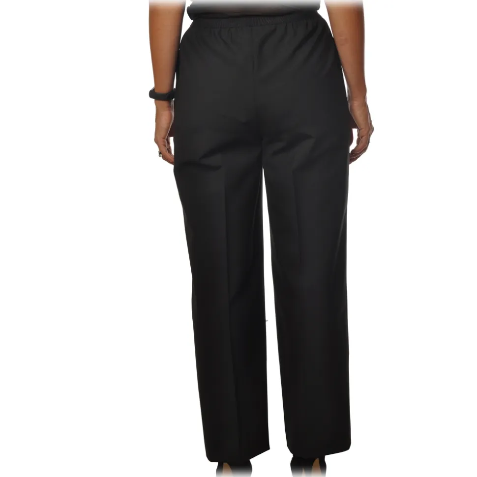 Ottod'Ame - Trousers with Elastic - Black - Trousers - Luxury Exclusive Collection - Avvenice