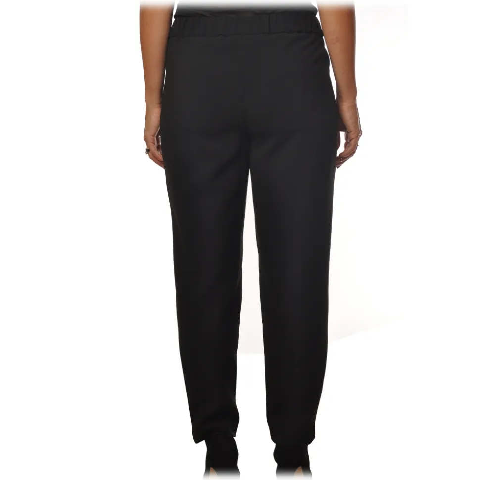 Ottod'Ame - Trousers with Tapered Leg - Black - Trousers - Luxury Exclusive Collection - Avvenice