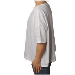 Ottod'Ame - T-Shirt with Boat Neckline - White - T-Shirt - Luxury Exclusive Collection - Avvenice