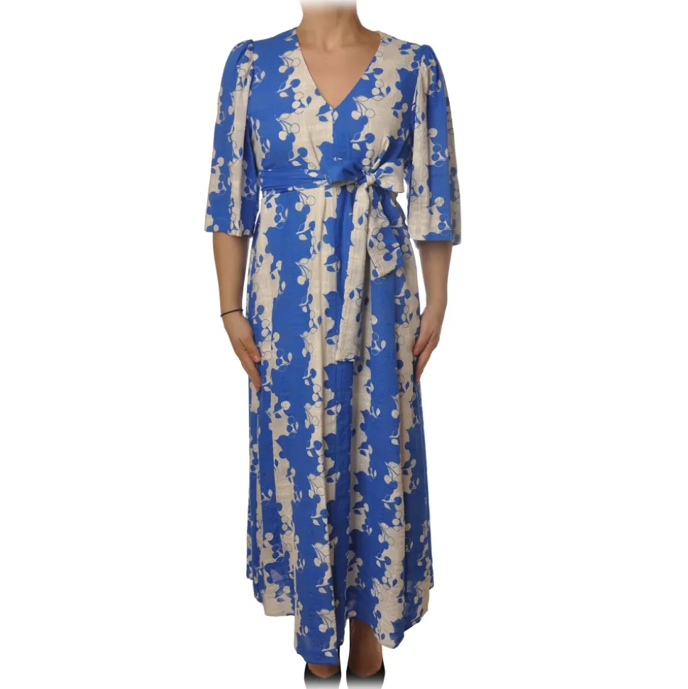 Ottod'Ame - Two Tone Pattern Dress - White/Blu - Dresses - Luxury Exclusive Collection - Avvenice