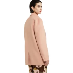 Ottod'Ame - Unlined Caban Pattern Coat - Nude Pink - Jacket - Luxury Exclusive Collection - Avvenice