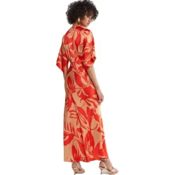 Ottod'Ame - Viscose Floral Patterned Dress - Beige/Red - Dresses - Luxury Exclusive Collection - Avvenice
