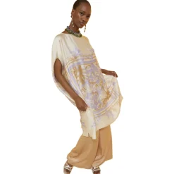 Ottod'Ame - Viscose Floral Print Dress - Cream - Dresses - Luxury Exclusive Collection - Avvenice