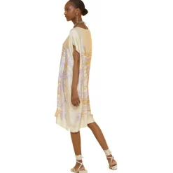 Ottod'Ame - Viscose Floral Print Dress - Cream - Dresses - Luxury Exclusive Collection - Avvenice