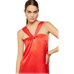 Ottod'Ame - Viscose Long Suit with Cross Detail - Red - Dresses - Luxury Exclusive Collection - Avvenice