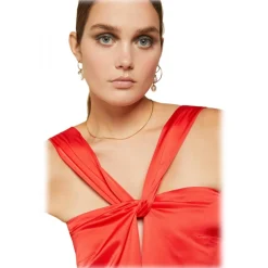 Ottod'Ame - Viscose Long Suit with Cross Detail - Red - Dresses - Luxury Exclusive Collection - Avvenice