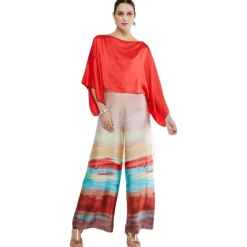 Ottod'Ame - Viscose Shirt with Kimono Sleeves - Coral Red - Shirt - Luxury Exclusive Collection - Avvenice