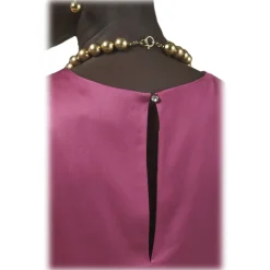 Ottod'Ame - Viscose Tank Top Crew Neck Blouse - Pink - Shirt - Luxury Exclusive Collection - Avvenice