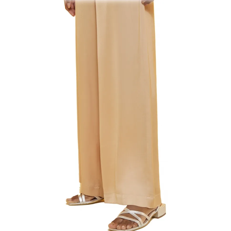 Ottod'Ame - Viscose Wide Leg Trousers - Nude - Trousers - Luxury Exclusive Collection - Avvenice