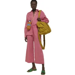 Ottod'Ame - Wide Leg Linen Trousers - Pink - Trousers - Luxury Exclusive Collection - Avvenice