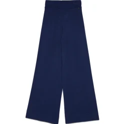 Ottod'Ame - Wide Leg Trousers in Shaved Knit Yarn - Blue - Trousers - Luxury Exclusive Collection - Avvenice