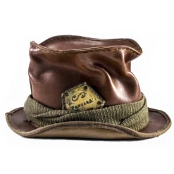 PangaeA - PangaeA Cylindrical Hat - PangaeA Accessories - Artisan Leather Hat - Avvenice