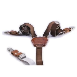 PangaeA - PangaeA Suspenders - Brown - Suspenders PangaeA Y - Artisan Leather Suspenders - Avvenice