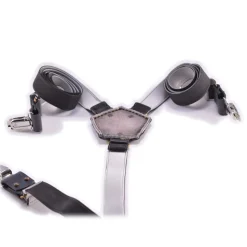 PangaeA - PangaeA Suspenders - Black - Suspenders PangaeA Y - Artisan Leather Suspenders - Avvenice