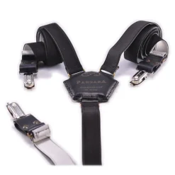 PangaeA - PangaeA Suspenders - Black - Suspenders PangaeA Y - Artisan Leather Suspenders - Avvenice