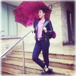 Pasotti Ombrelli 1956 - 189 21065-30 K9 - Flamingo Umbrella - Luxury Artisan High Quality Umbrella - Avvenice