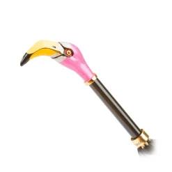 Pasotti Ombrelli 1956 - 189 21065-30 K9 - Flamingo Umbrella - Luxury Artisan High Quality Umbrella - Avvenice