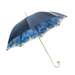 Pasotti Ombrelli 1956 - 189 21065-13 P17 - Blue Petal Luxury Umbrella - Luxury Artisan High Quality Umbrella - Avvenice