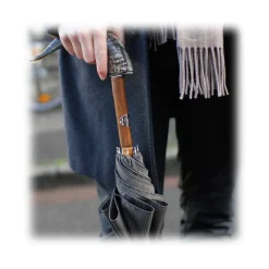 Pasotti Ombrelli 1956 - 142 Milford-6 CM - Umbrella with Mutton Horn - Ovis Aries - Luxury Artisan High Quality Umbrella - Avvenice