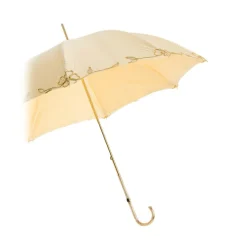 Pasotti Ombrelli 1956 - 177 Plat-300 P5 - Woman Ivory Umbrella Decorated - Luxury Artisan High Quality Umbrella - Avvenice