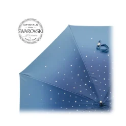Pasotti Ombrelli 1956 - 185N 21284-17 W68PB - Blue Swarovski® Umbrella - Luxury Artisan High Quality Umbrella - Avvenice