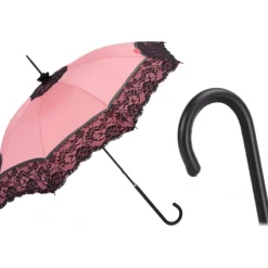 Pasotti Ombrelli 1956 - 352NE SUM-3 D1 - Burlesque Parasol with Manual Opening - Luxury Artisan High Quality Umbrella - Avvenice