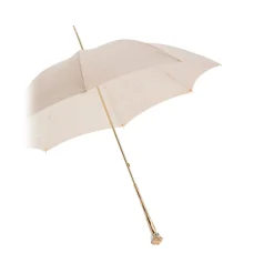 Pasotti Ombrelli 1956 - 386OR Serge-65 E11 - Elegant Ecru Parasol - Luxury Artisan High Quality Umbrella - Avvenice