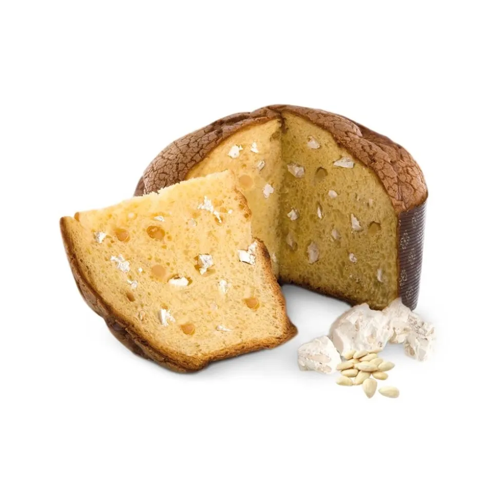 Pasticceria Fraccaro - Gold Box Line - Panettone with Nougat Chips in the Dough - Artisan Panettone - Fraccaro Spumadoro - Avvenice