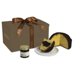 Pasticceria Fraccaro - Panettone with Chocolate + Dark Cream - Gift Box - Artisan Panettone - Avvenice