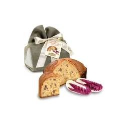 Pasticceria Fraccaro - Panettone with Radicchio of Treviso I.G.P. - Elegance Wrapping - Artisan Panettone - Fraccaro Spumadoro - Avvenice