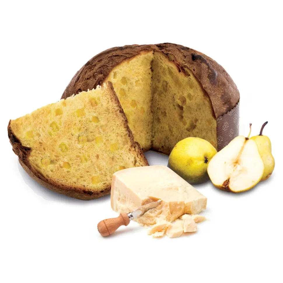 Pasticceria Fraccaro - Panettone Grana Padano and Pears - Gift Box - Artisan Panettone - Fraccaro Spumadoro - Avvenice