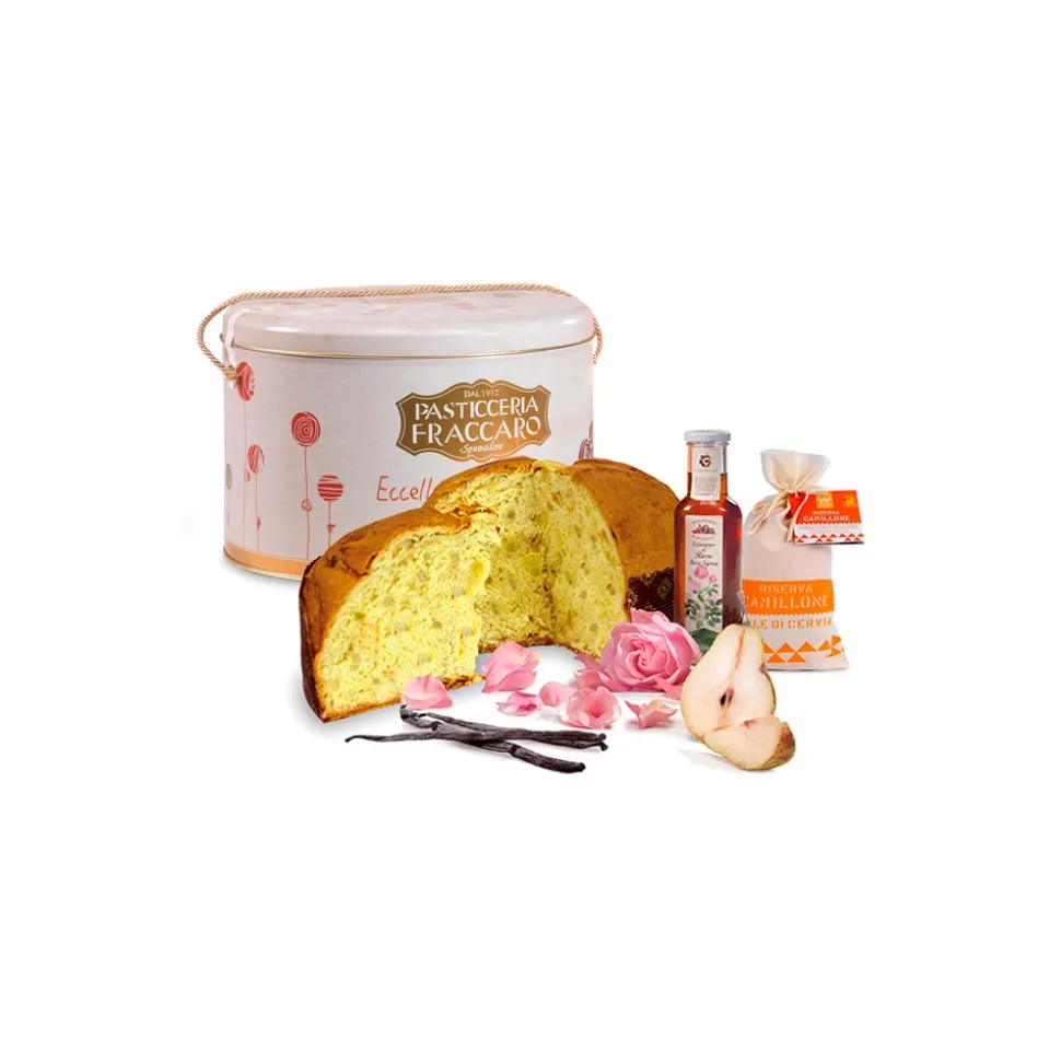 Pasticceria Fraccaro - Slow Food - Artisan Panettone with Rose Syrup Bath - Excellences Line - Fraccaro Spumadoro - Avvenice