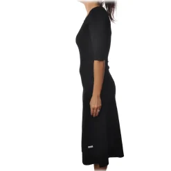Patrizia Pepe - 3/4 Sleeves Dress Below the Knee - Black - Dress - Made in Italy - Luxury Exclusive Collection - Avvenice