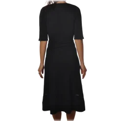 Patrizia Pepe - 3/4 Sleeves Dress Below the Knee - Black - Dress - Made in Italy - Luxury Exclusive Collection - Avvenice