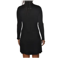 Patrizia Pepe - A-line Model with High Collar - Black - Dress - Made in Italy - Luxury Exclusive Collection - Avvenice