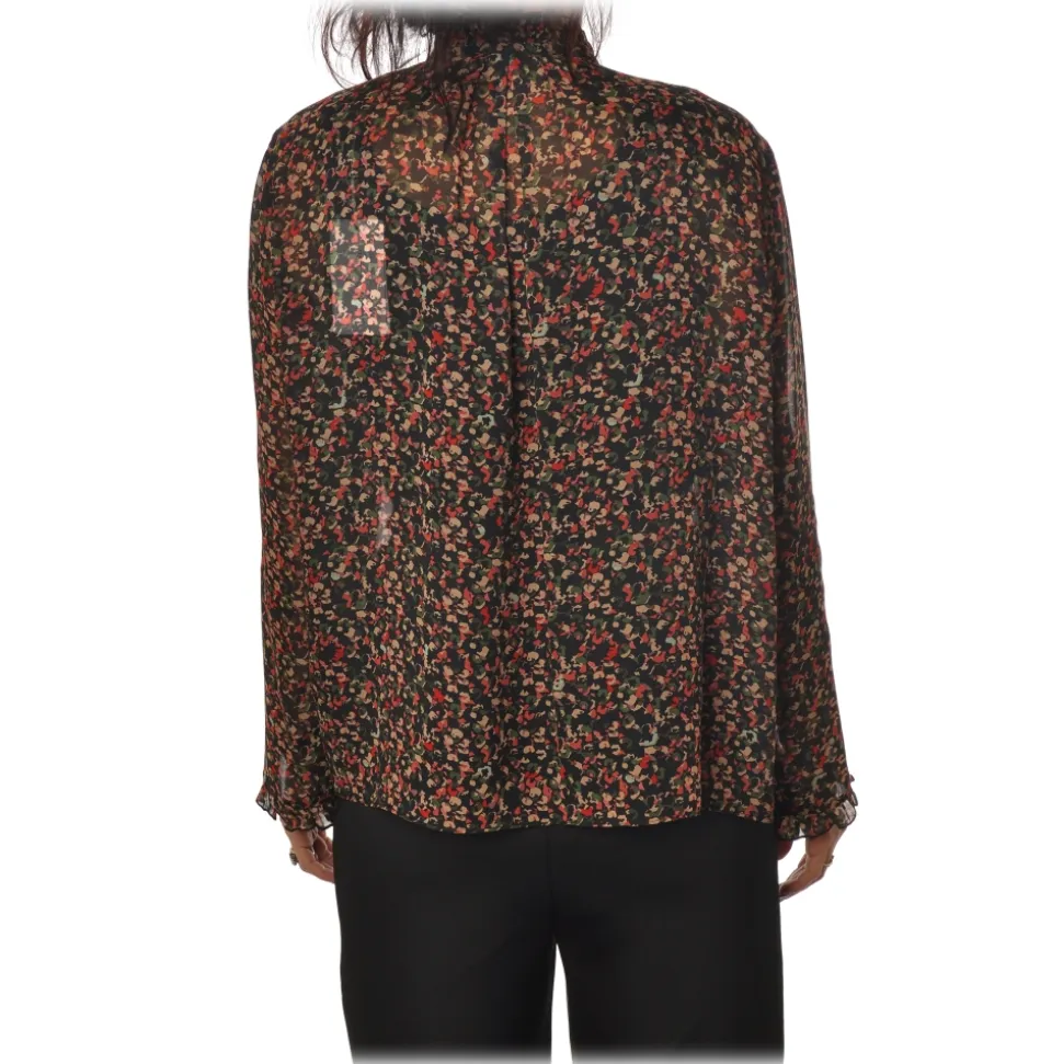 Patrizia Pepe - Blouse in Floral Pattern - Black/Pattern - Shirt - Made in Italy - Luxury Exclusive Collection - Avvenice