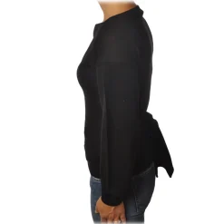 Patrizia Pepe - Boat Neck Sweater with Sash - Black - Pullover - Made in Italy - Luxury Exclusive Collection - Avvenice