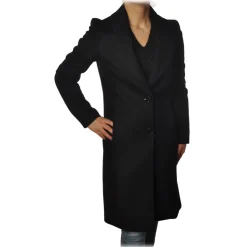 Patrizia Pepe - Coat 3/4 Single-Breasted Closure - Black - Jacket - Made in Italy - Luxury Exclusive Collection - Avvenice