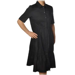 Patrizia Pepe - Cotton Shirt Dress - Black - Dress - Made in Italy - Luxury Exclusive Collection - Avvenice