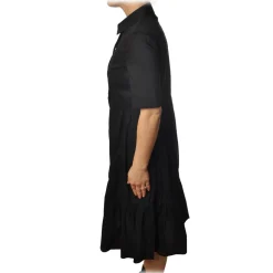 Patrizia Pepe - Cotton Shirt Dress - Black - Dress - Made in Italy - Luxury Exclusive Collection - Avvenice
