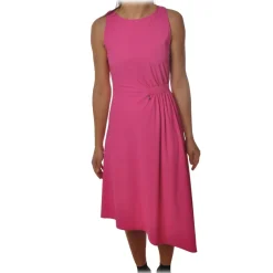 Patrizia Pepe - Crew Neck Dress with Elastic at the Waist - Fuxsia - Dress - Made in Italy - Luxury Exclusive Collection - Avvenice