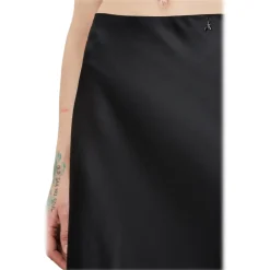 Patrizia Pepe - Glossy Fabric Midi Skirt - Black - Skirt - Made in Italy - Luxury Exclusive Collection - Avvenice