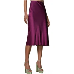 Patrizia Pepe - Glossy Fabric Midi Skirt - Magenta - Skirt - Made in Italy - Luxury Exclusive Collection - Avvenice