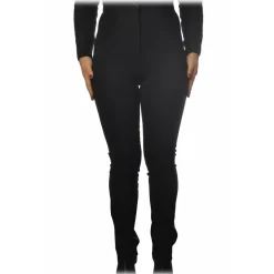 Patrizia Pepe - High Waist Slim Trousers - Black - Trousers - Made in Italy - Luxury Exclusive Collection - Avvenice