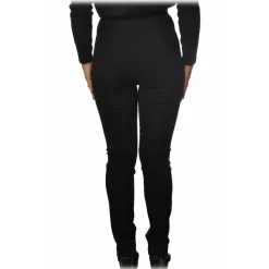 Patrizia Pepe - High Waist Slim Trousers - Black - Trousers - Made in Italy - Luxury Exclusive Collection - Avvenice
