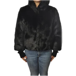 Patrizia Pepe - Jacket Short Fur - Black - Jacket - Made in Italy - Luxury Exclusive Collection - Avvenice