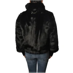 Patrizia Pepe - Jacket Short Fur - Black - Jacket - Made in Italy - Luxury Exclusive Collection - Avvenice