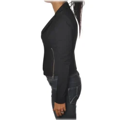 Patrizia Pepe - Jacket Two Buttons with Zip - Black - Jacket - Made in Italy - Luxury Exclusive Collection - Avvenice