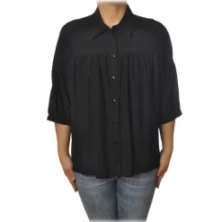 Patrizia Pepe - Lightweight Fabric Shirt - Black - Shirt - Made in Italy - Luxury Exclusive Collection - Avvenice
